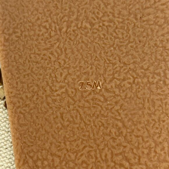 Jack Rogers Sandals Women’s Size 7.5 Color Tan Gold Embroidered Beach Scene - Picture 10 of 10